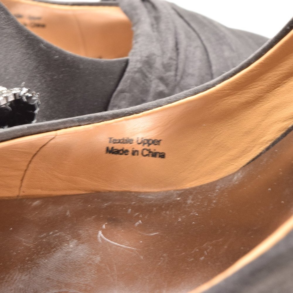 Badgley Mischka Heels Closed Toe Satin Jewel 6.5 - Picture 16 of 16